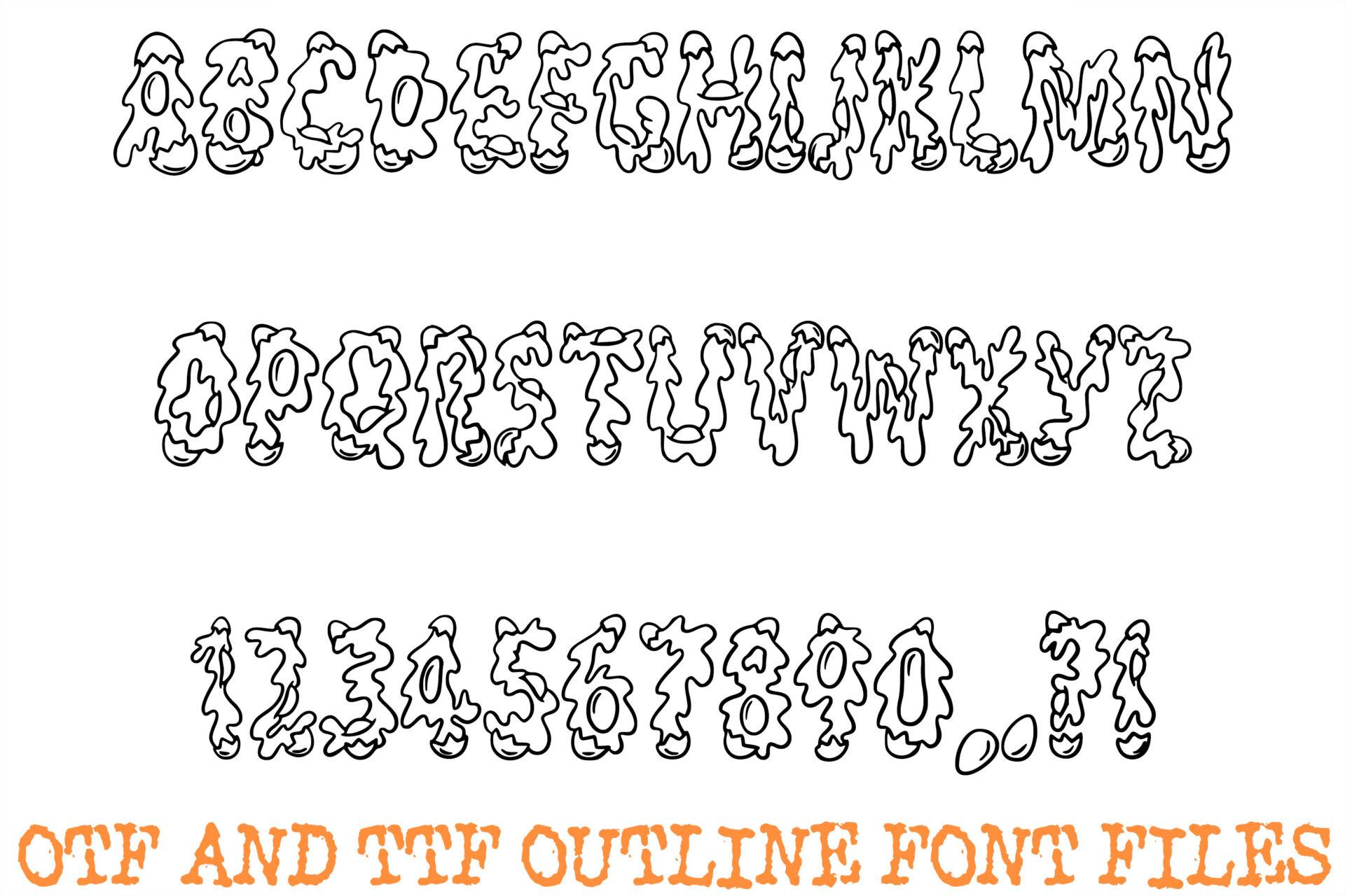Cracked Egg Font alphabet by squeebcreative