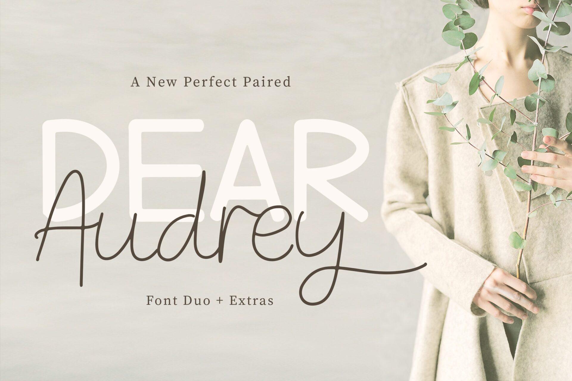 Dear Audrey Font by peterdraw, pretty font preview