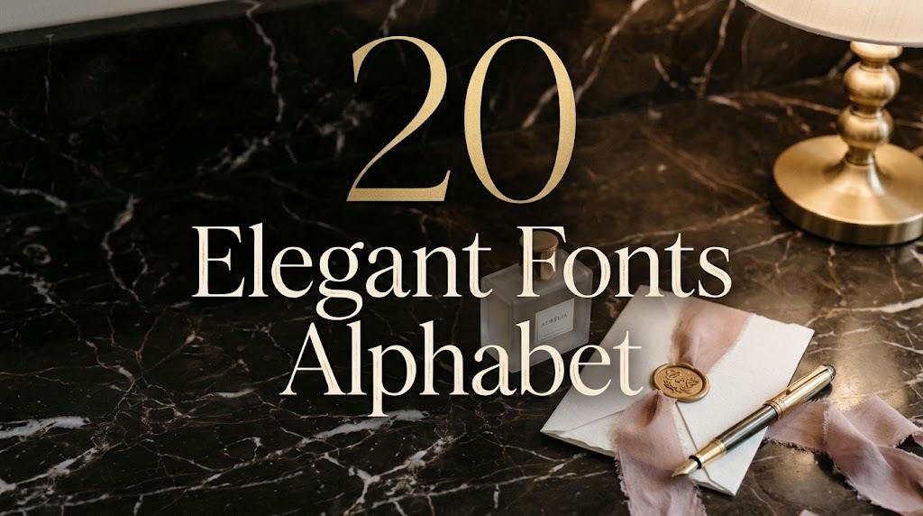 Elegant Fonts Alphabet: 20 Script, Serif, Luxury Sans and Signature Styles for Small Brands, Wedding Signs and Beauty Logos