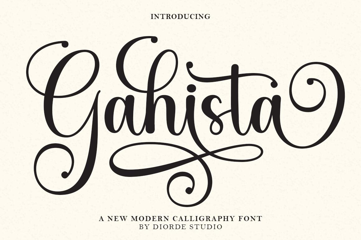 Gahista Font preview