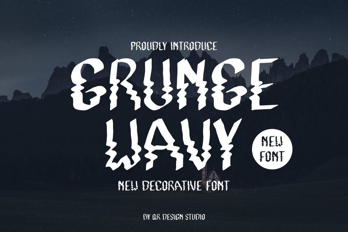 Grunge Wavy Font by qrdesignstd, preview