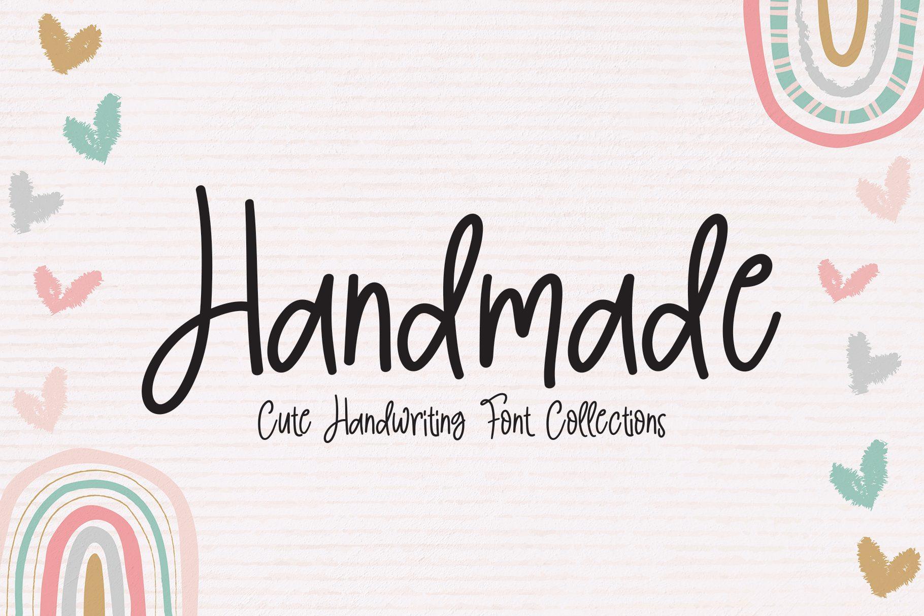 Handmade Font by Creativewhitee, pretty font preview