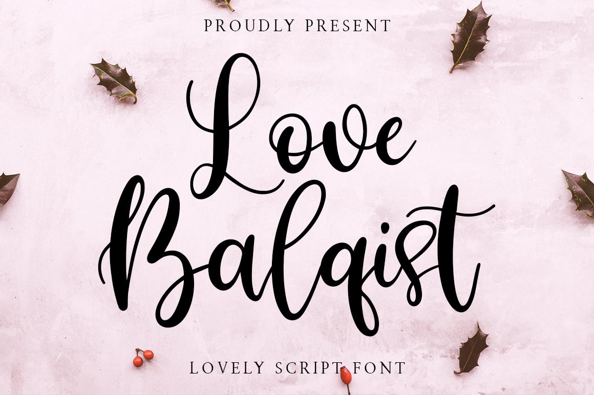 Love Balqist Font preview