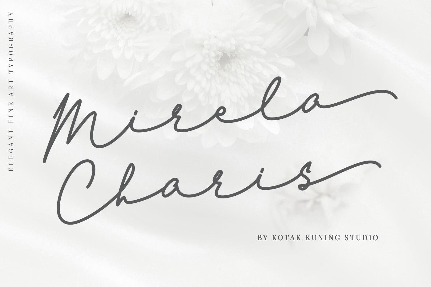 Mirela Charis Font by Kotak Kuning Studio, preview