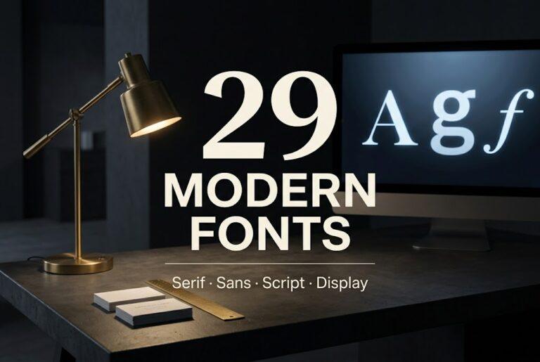 29 modern fonts for small brands and logo makers: serif, sans, script and display styles