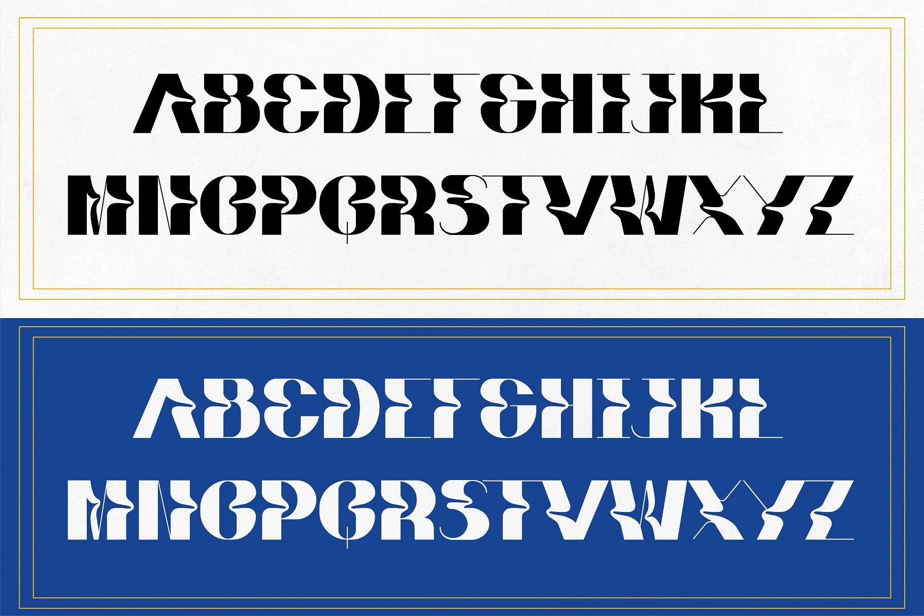 Niran Font alphabet by HipFonts