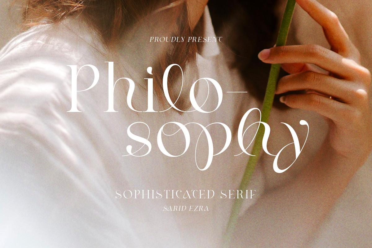 Philosophy Font by saridezra, pretty font preview