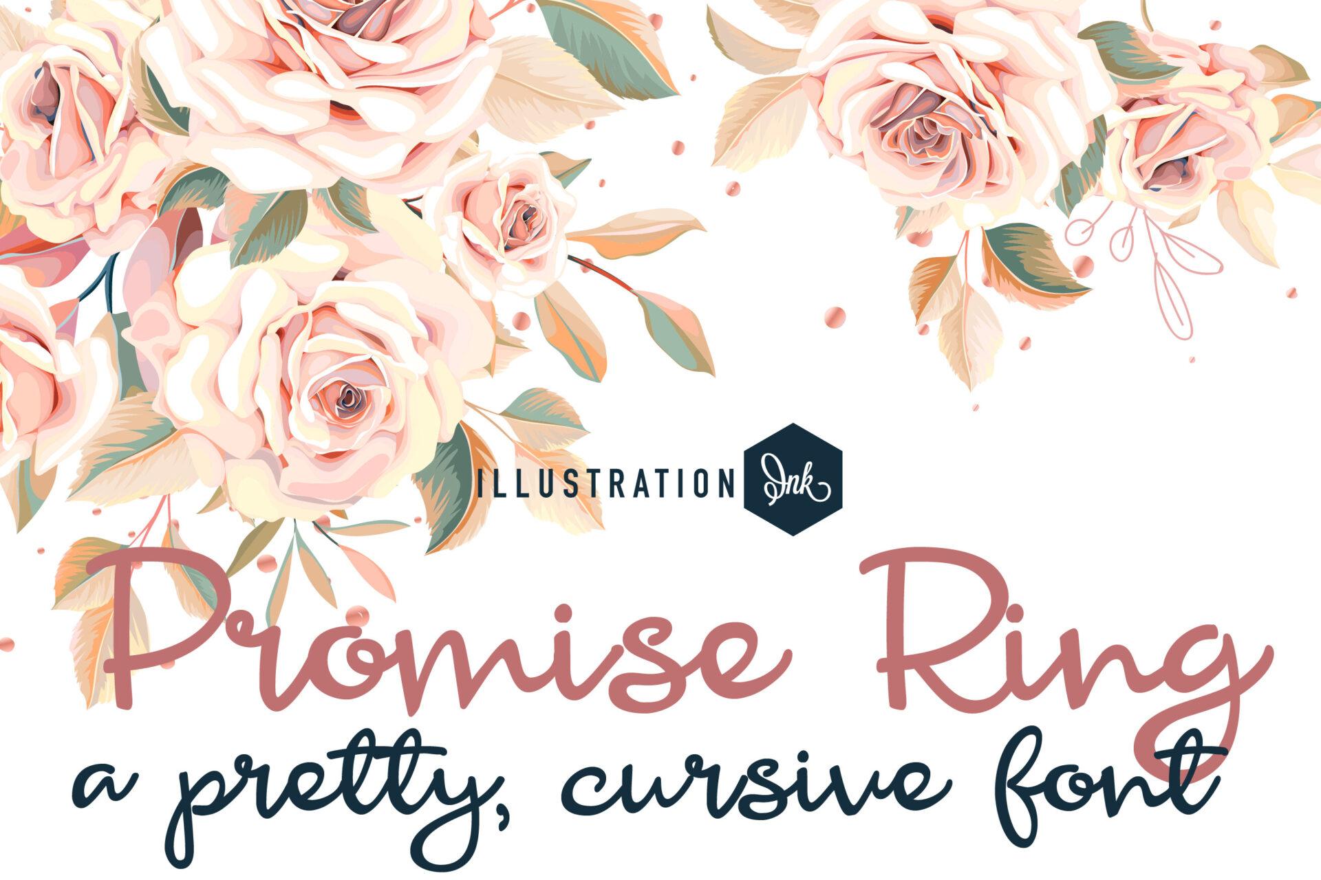 Promise Ring Font by Illustration Ink, pretty font preview