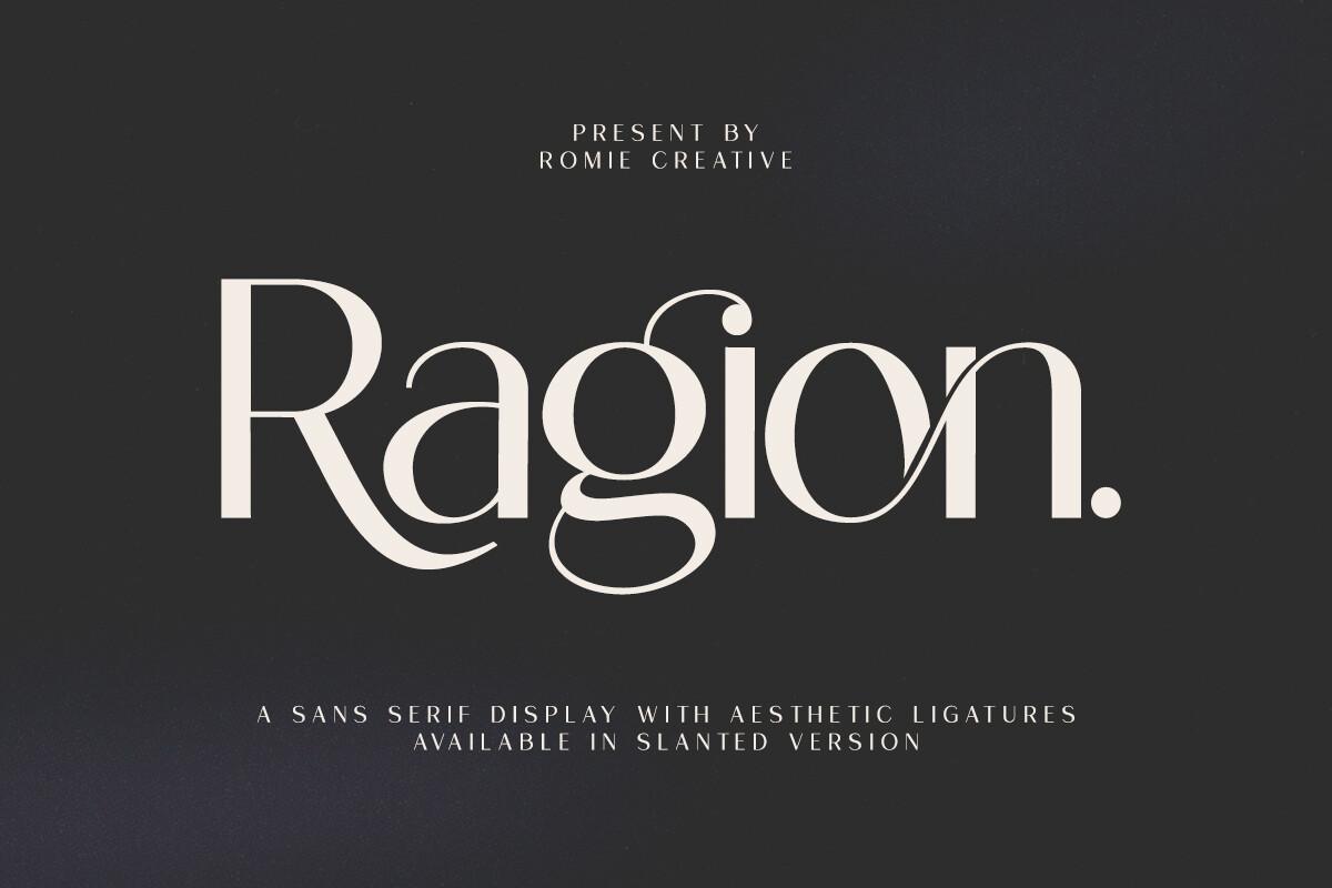 Ragion Font by Romie Creative, stylish font preview
