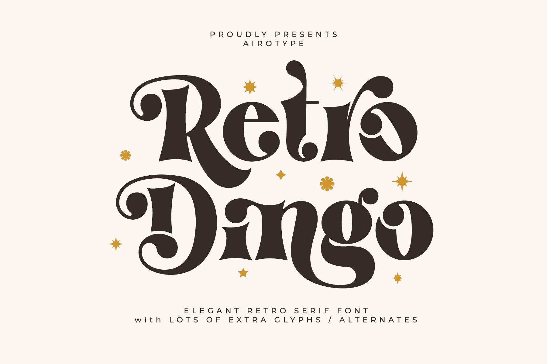 Retro Dingo Font by airotype, pretty font preview