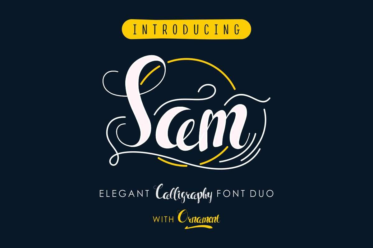Sam Font by EdricStudio, pretty font preview