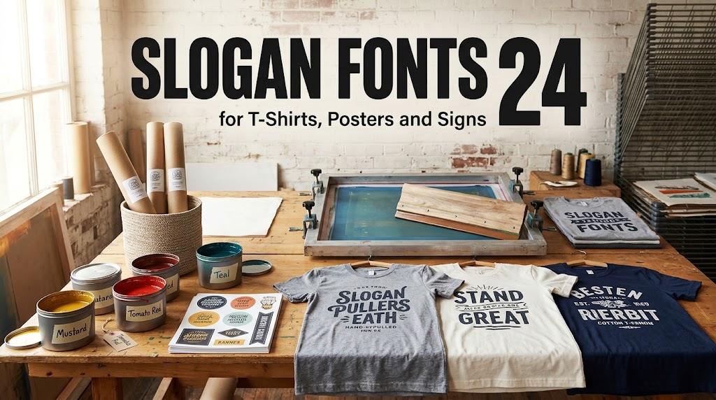 24 Bold, Brush, Retro and Hand-Lettered Styles for T-Shirt Makers, Poster Designers and Sign Shops