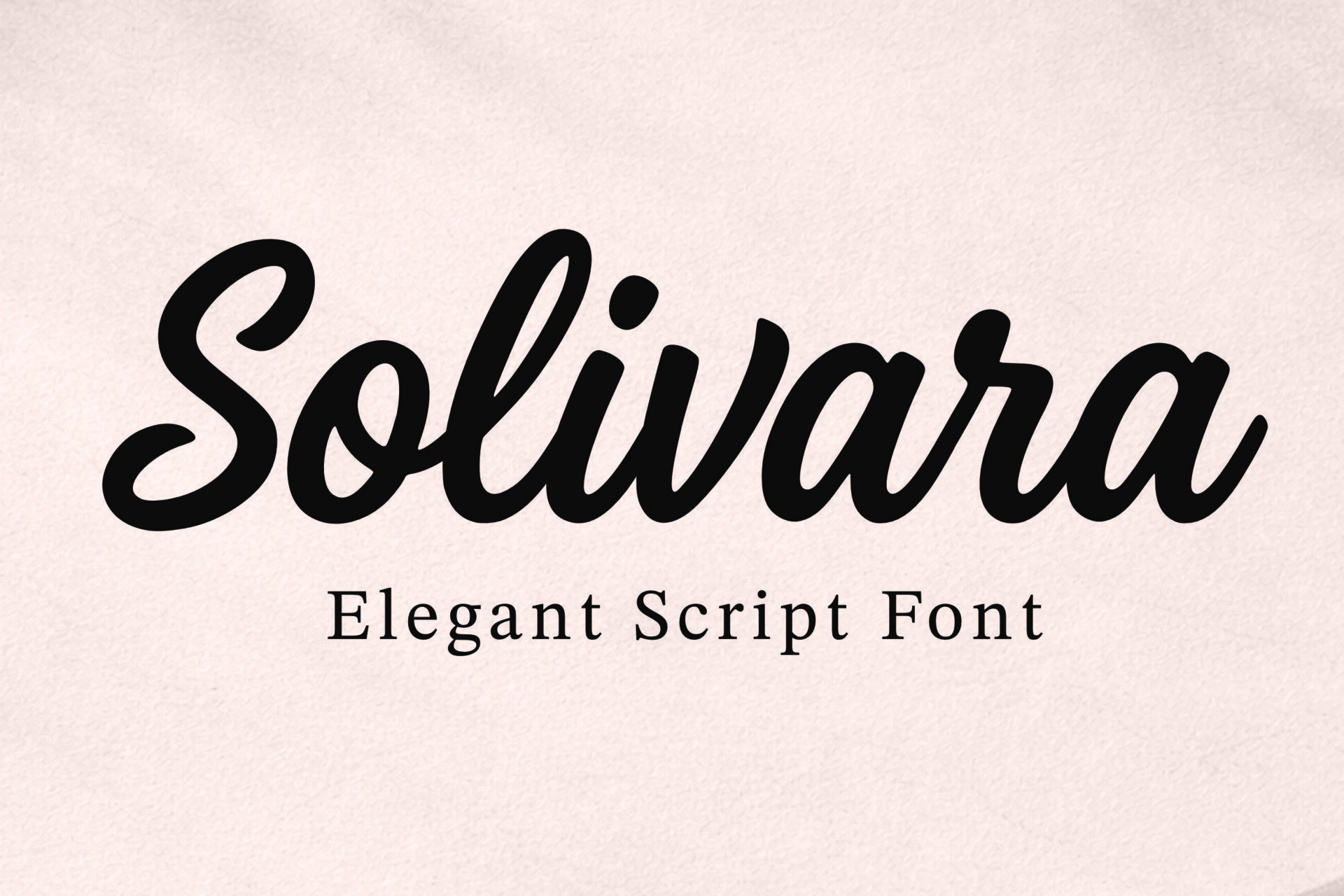 Solivara Font by basyar, elegant black script on pink