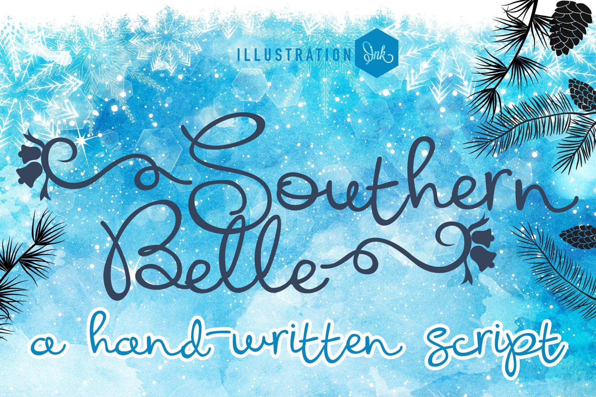 Southern Belle Font by Illustration Ink, pretty font preview