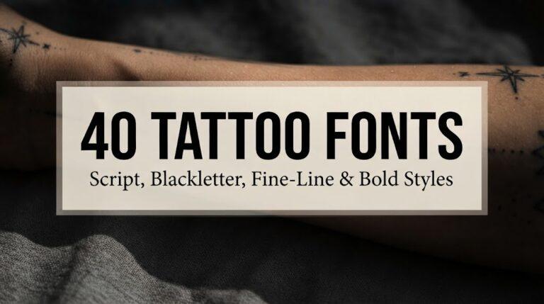 40 Tattoo Fonts: script, blackletter, fine-line and bold styles for name, quote and small tattoos