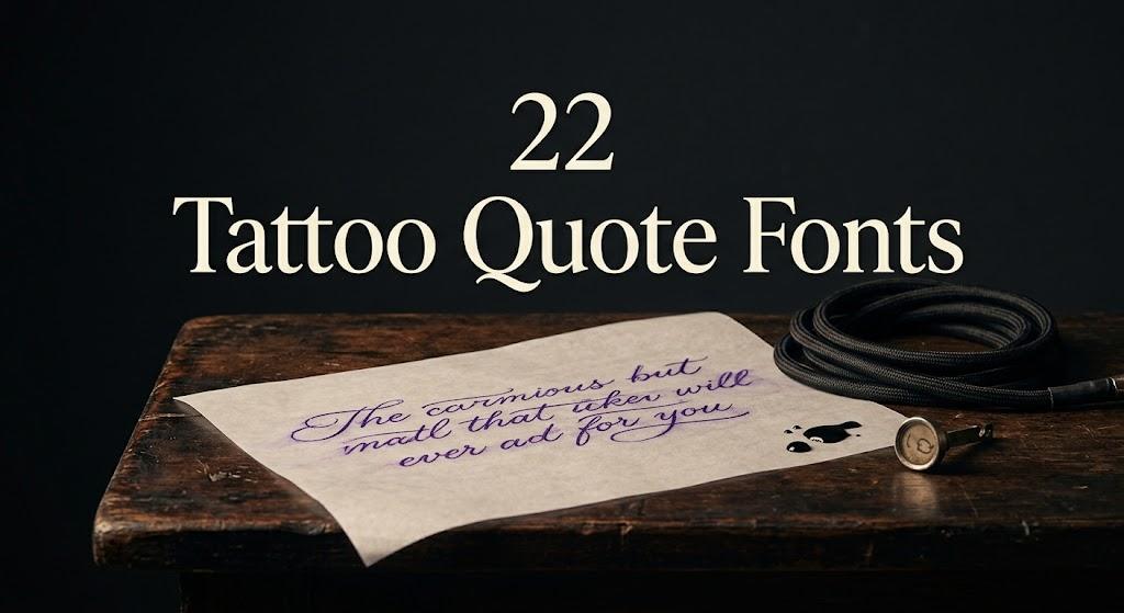 Tattoo Quote Fonts: 22 Script, Old English, Fine-Line and Typewriter Styles for Amor Fati, Carpe Diem and Other Phrase Tattoos