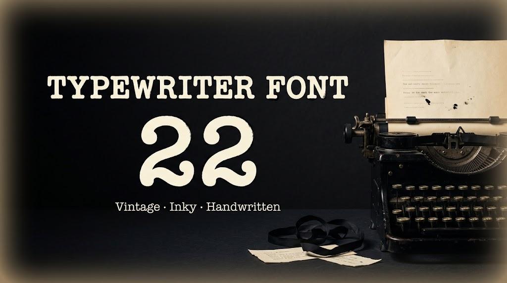 Typewriter Font: 22 Vintage, Inky, Thin and Handwritten Styles for Tattoo Fans, Journalers and Label Makers