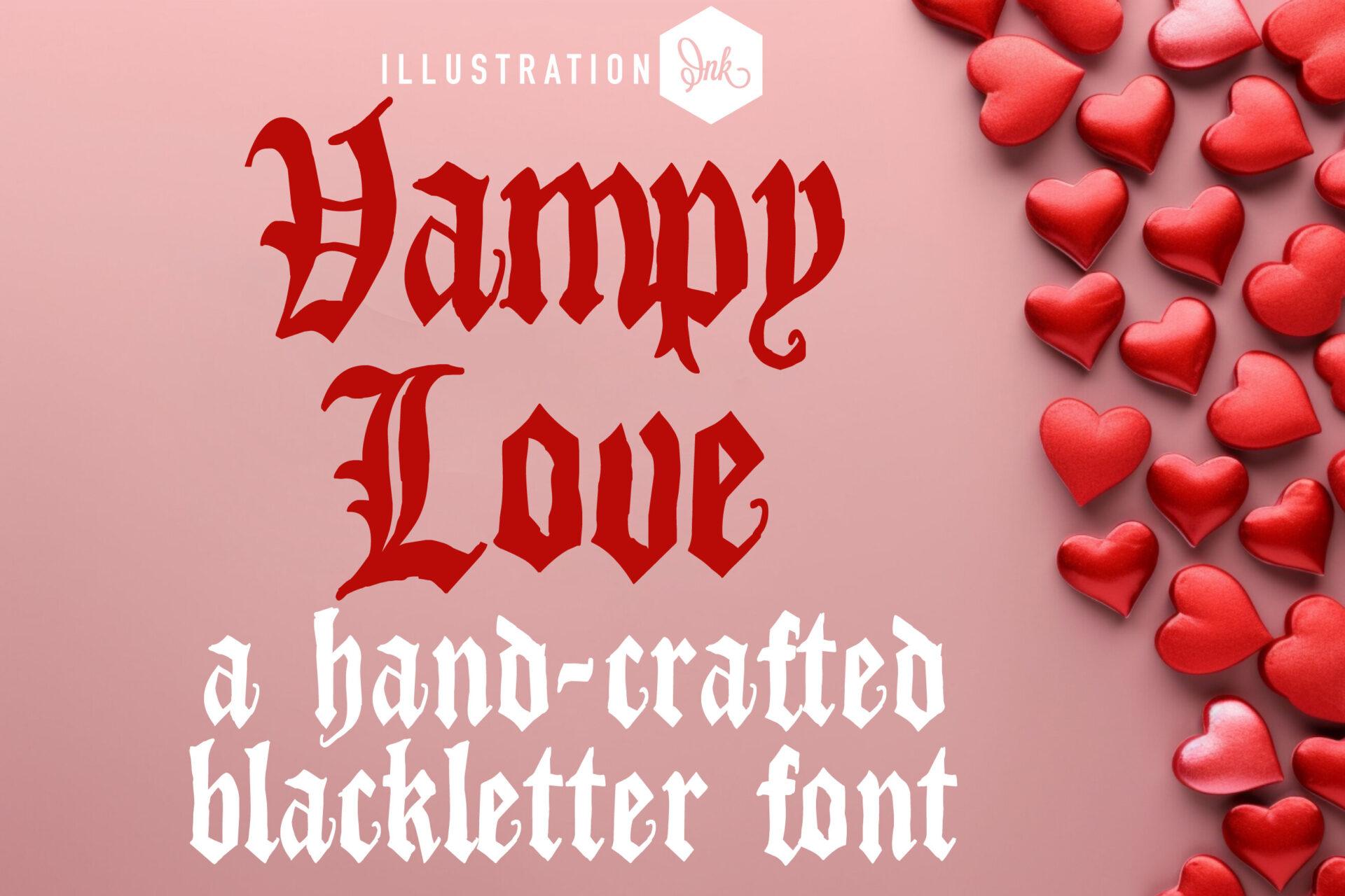 Vampy Love Font by Illustration Ink, preview