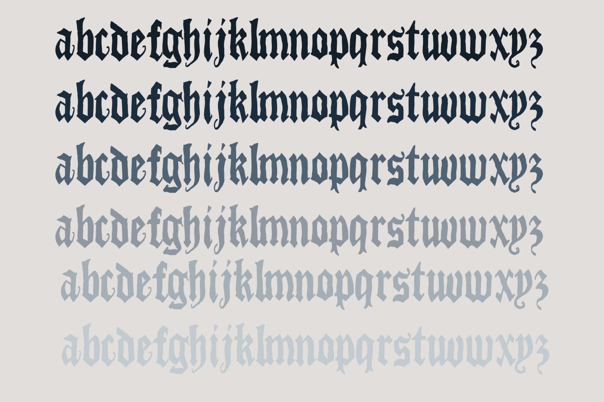 Vampy Love Font alphabet by Illustration Ink