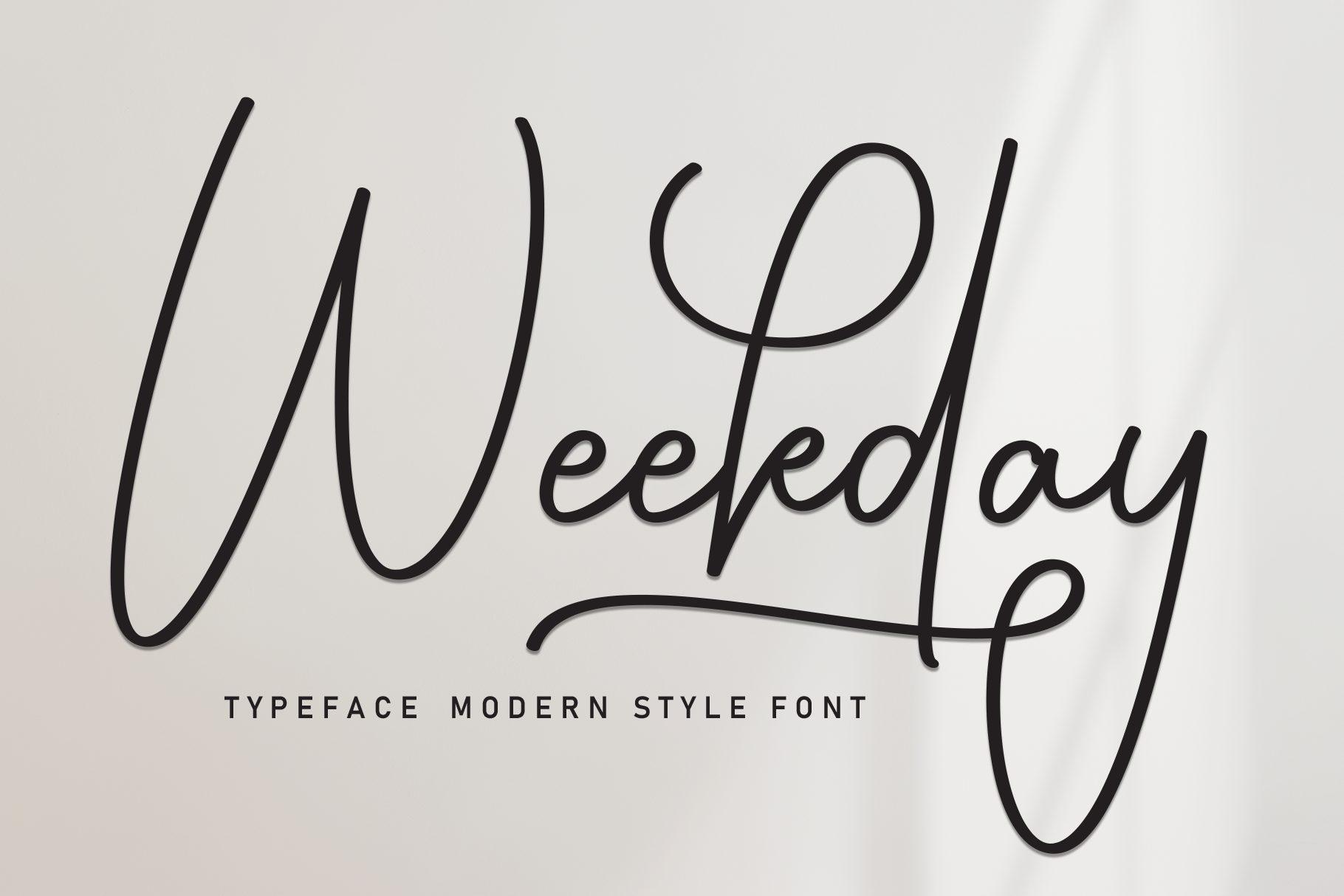 Weekday Font by Roronoa zoro.S.P.D, stylish font preview