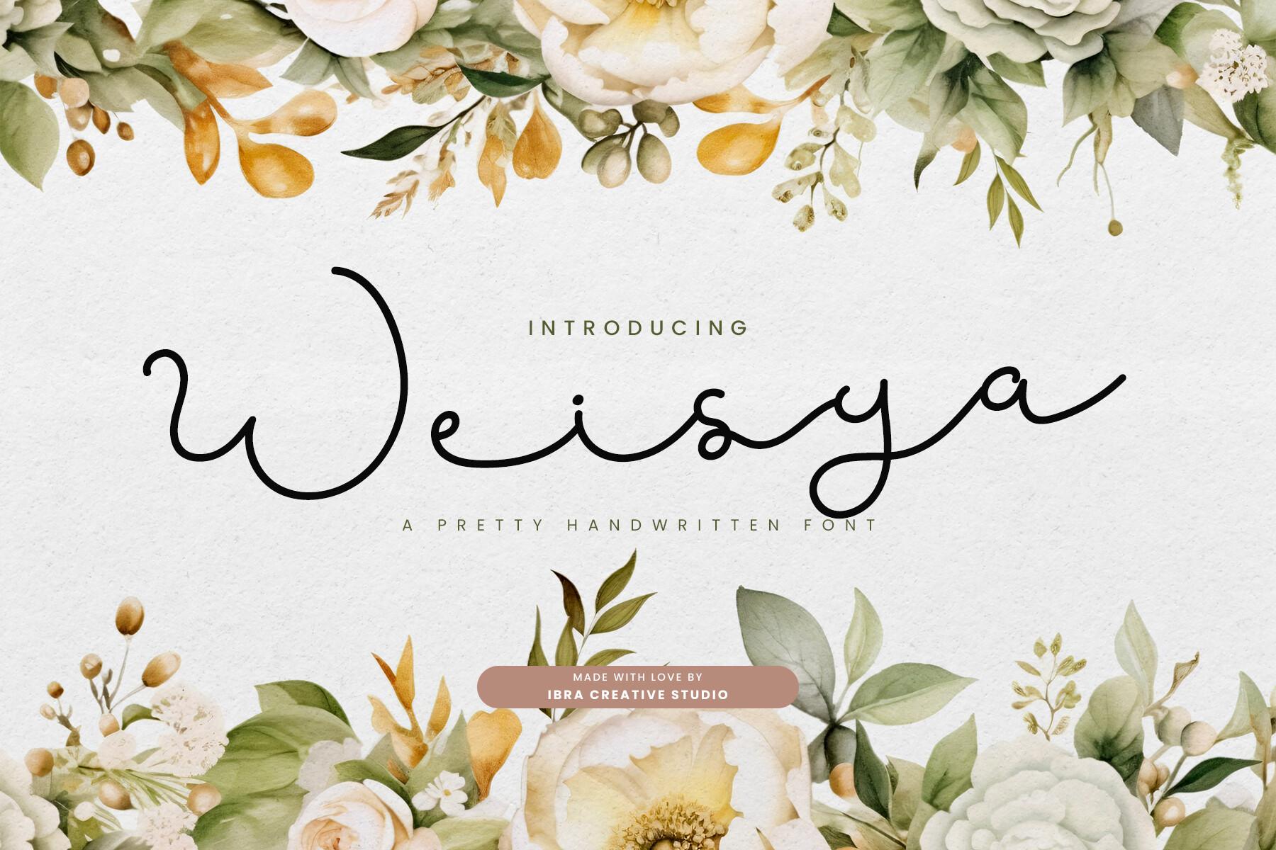 Weisya Font by ibracreative, pretty font preview