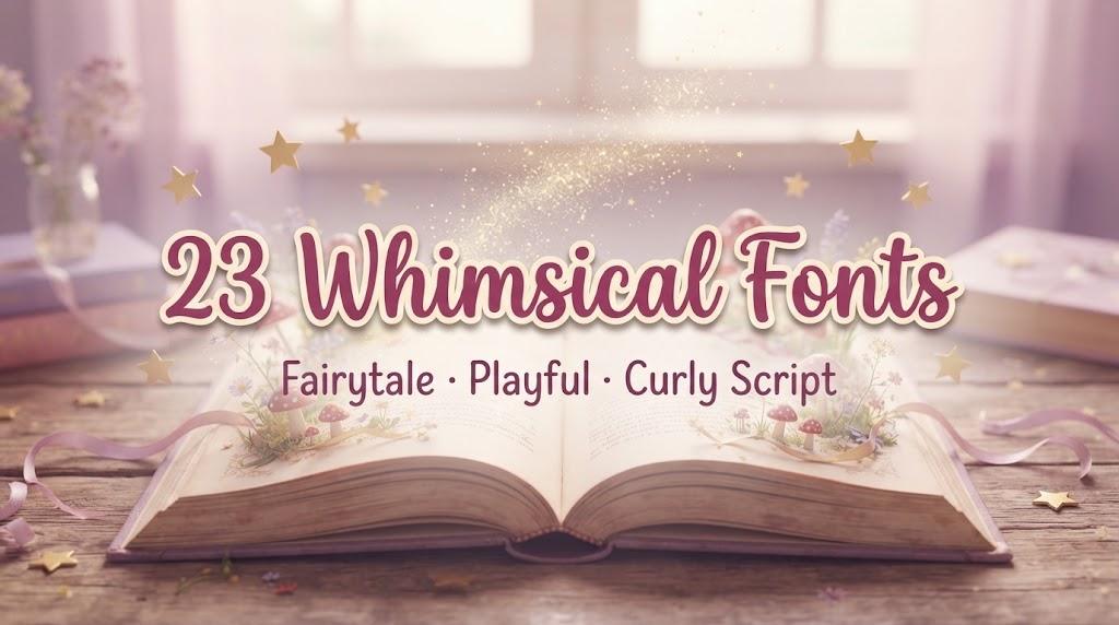 23 Whimsical Fonts for Crafters and Party Hosts: Fairytale, Playful and Curly Script Styles